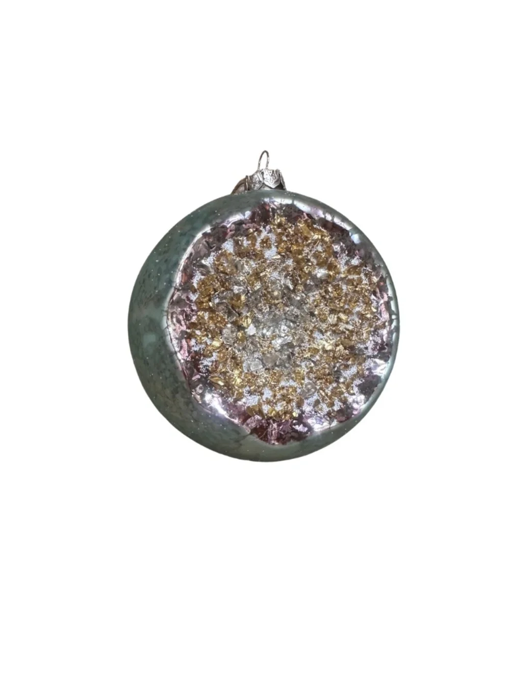 NEW Cody Foster LARGE GEODE GLASS ORNAMENT SET OF 6